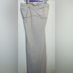 Wilfred Light Grey Ribbed-Cotton dress | Size M